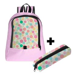 Mochila Infantil Feminina Estilo Conforto C/ Estojo - 00035927E - ESTAMPARIA NET 