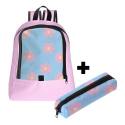 Mochila Infantil Feminina Estilo Conforto C/ Estojo - 00035933E - ESTAMPARIA NET 