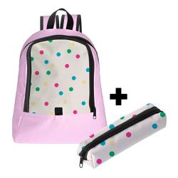 Mochila Infantil Feminina Estilo Conforto C/ Estojo - 00035934E - ESTAMPARIA NET 