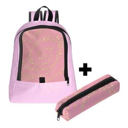 Mochila Infantil Feminina Estilo Conforto C/ Estojo - 00035937E - ESTAMPARIA NET 