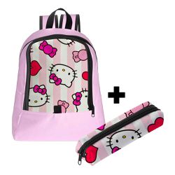 Mochila Infantil Feminina Trendy C/ Estojo - 00035969E - ESTAMPARIA NET 