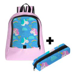 Mochila Infantil Feminina Estilo Conforto C/ Estojo - 00035948E - ESTAMPARIA NET 