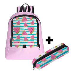 Mochila Infantil Feminina Estilo Conforto C/ Estojo - 00035950E - ESTAMPARIA NET 