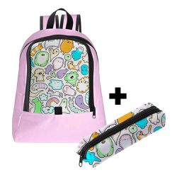 Mochila Infantil Feminina Estilo Conforto C/ Estojo - 00035952E - ESTAMPARIA NET 