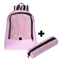 Mochila Infantil Feminina Estilo Conforto C/ Estojo - 00035953E - ESTAMPARIA NET 