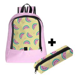 Mochila Infantil Feminina Estilo Conforto C/ Estojo - 00035954E - ESTAMPARIA NET 