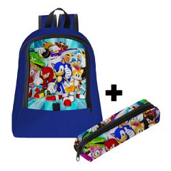 Mochila Infantil Masculina Trendy C/ Estojo - 00035991E - ESTAMPARIA NET 