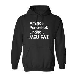 Moletom Canguru Preto Amigos e Parceiros - 00032240E - ESTAMPARIA NET 