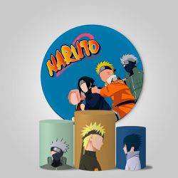 Trio Capas Cilindros + Painel Tema Naruto Novo Veste Fácil - 9535 - ESTAMPARIA NET 