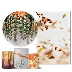 Trio Capas + Painéis Casado Tema Natureza Elegante - 1696 - ESTAMPARIA NET 