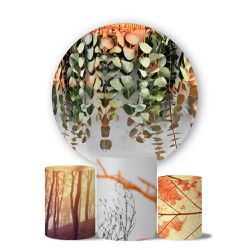 Kit Painel Cilindro Tema Natureza Elegante - 1696 - ESTAMPARIA NET 