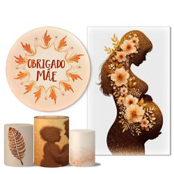 Trio Capas + Painéis Casado Tema Obrigado Mãe - 1655 - ESTAMPARIA NET 