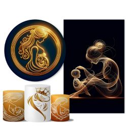 Trio Capas + Painéis Casado Tema Obrigado Mãe 2 - 1656 - ESTAMPARIA NET 