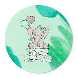 Painel Temático Elefante Verde Veste Fácil C/ Elástico - Elefante 3 - ESTAMPARIA NET 