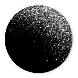 Painel Temático Glitter Preto/Prata Veste Fácil C/ Elástico - Glitter 8 - ESTAMPARIA NET 