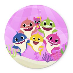 Painel Temático Baby Shark Rosa Veste Fácil C/ Elástico - 058 - ESTAMPARIA NET 