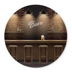 Painel Redondo Abre Fácil Pegue Monte Tema Boteco Beer - 00035089E - ESTAMPARIA NET 