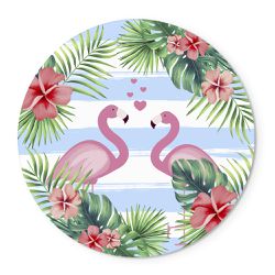 Painel Temático Flamingo Floral Veste Fácil C/ Elástico - Flamingo 2 - ESTAMPARIA NET 