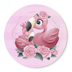 Painel Temático Flamingo Cute Veste Fácil C/ Elástico - Flamingo 1 - ESTAMPARIA NET 