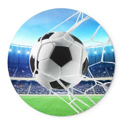 Painel Redondo Abre Fácil Pegue Monte Tema Futebol Bola na Rede - C46 - ESTAMPARIA NET 