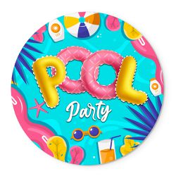 Painel Temático Pool Party Unicórnio Veste Fácil C/ Elástico - Pool Party 3 - ESTAMPARIA NET 