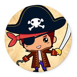 Painel Temático Piratinha Veste Fácil C/ Elástico - 00031716E - ESTAMPARIA NET 