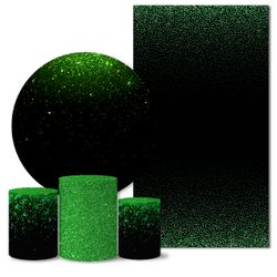 Trio Capas + Painéis Casado Glitter Verde Veste Fácil - Glitter 15 - ESTAMPARIA NET 
