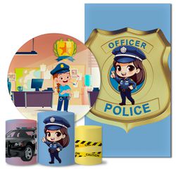 Trio Capas + Painéis Casado Policial Menina Veste Fácil - 00038470E - ESTAMPARIA NET 