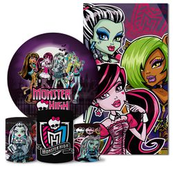 Trio Capas + Painéis Casado Tema Monster High Veste Fácil - 0035 - ESTAMPARIA NET 