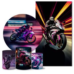 Trio Capas + Painéis Casado Moto Rosa Veste Fácil - 00038268E - ESTAMPARIA NET 