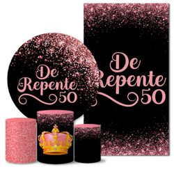 Trio Capas + Painéis Casado Tema De repente 50 Rose Veste Fácil - 00038080E - ESTAMPARIA NET 