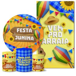 Trio Capas + Painéis Casado Tema Festa Junina 7 Veste Fácil - Festa Junina 7 - ESTAMPARIA NET 