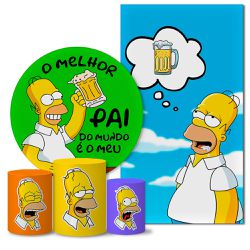 Trio Capas + Painéis Casado Dia dos Pais Homer Simpson Veste Fácil - 0471 - ESTAMPARIA NET 