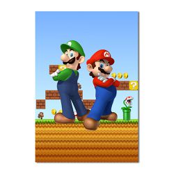 Painel Festa Retangular Mario e Luigi - 073 - ESTAMPARIA NET 