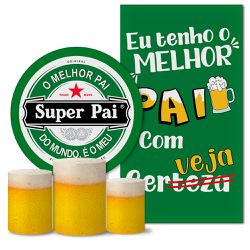 Trio Capas + Painéis Casado Tema Super Pai Veste Fácil - 00031964E - ESTAMPARIA NET 