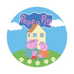 Painel Redondo Abre Fácil Tema Peppa - 003 - ESTAMPARIA NET 