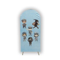 Capa Painel Romano Tema Policial Baby - 1802 - ESTAMPARIA NET 