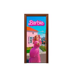 Capa de Porta Tema Barbie Plus Size - 1358 - ESTAMPARIA NET 
