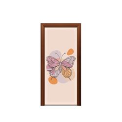 Capa de Porta Tema Borboleta Abstrato - 1543 - ESTAMPARIA NET 