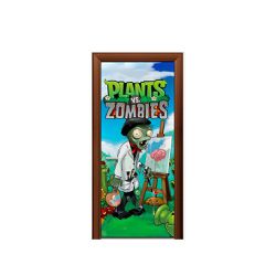 Capa de Porta Tema Plants vs Zombies - 1549 - ESTAMPARIA NET 