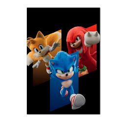 Painel Retangular Tema Sonic 3 - 1356 - ESTAMPARIA NET 