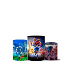 Trio Capas Cilindro Tema Sonic 3 - 1356 - ESTAMPARIA NET 