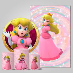 Trio Capas + Painéis Casado Tema Princesa Peach - 9555 - ESTAMPARIA NET 