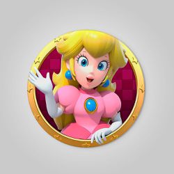 Painel Temático Princesa Peach Fácil C/ Elástico - 9555 - ESTAMPARIA NET 