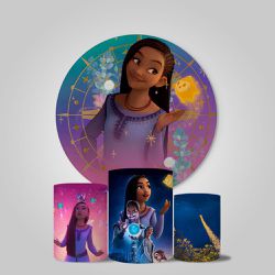 Trio Capas Cilindros + Painel Tema Princesa Wish Veste Fácil - 9518 - ESTAMPARIA NET 