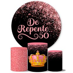 Trio Capas Cilindros + Painel De repente 50 Rose Veste Fácil - 00038084E - ESTAMPARIA NET 