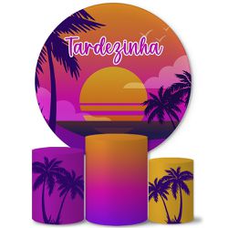 Trio Capas Cilindros + Painel Tema Tardezinha 2 Veste Fácil - 00034438E - ESTAMPARIA NET 