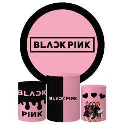 Trio Capas Cilindros + Painel Tema Black Pink Veste Fácil - 059 - ESTAMPARIA NET 