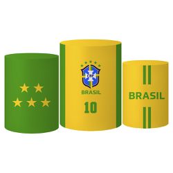 Trio Capas Cilindro Tema Brasil Veste Fácil C/ Elástico - 00025418E - ESTAMPARIA NET 