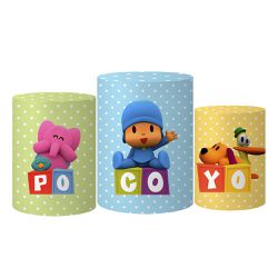 Trio Capas Cilindro Tema Pocoyo Veste Fácil C/ Elástico - 065 - ESTAMPARIA NET 